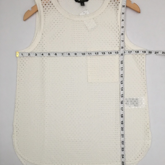 NEW! Banana Republic Ivory Eyelet Pocket Tank - M - Picture 4 of 5